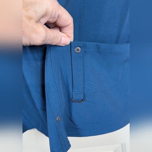 Dickies Xtreme Stretch V-Neck Short Sleeve Scrub Top Blue Size 2X NWT - Picture 2 of 8